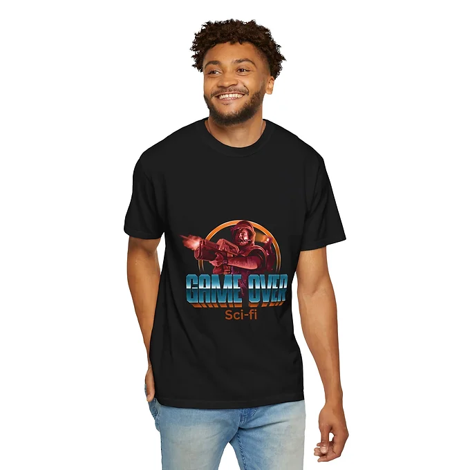 Blockbuster Graphic Over Tee – Oversized Movie Print T-Shirt for Retro Film Fans - Image 2