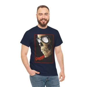 Geeky Skull Heavy Cotton Tee, Halloween T-Shirt